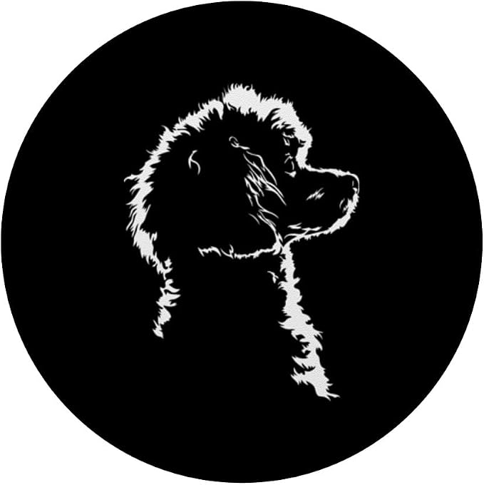 Proud Poodle portrait dog mom Standard Poodle dog PopSockets Adhesive PopGrip