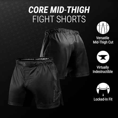 Hayabusa Men's Core Mid-Thigh Fight Shorts