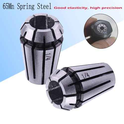 Luo Ke ER11 Spring Collet Nut Set - High Precision ER11 1/4 Inch Collet Chuck + Clamping Nut for CNC Engraving/Lathe Milling Tool
