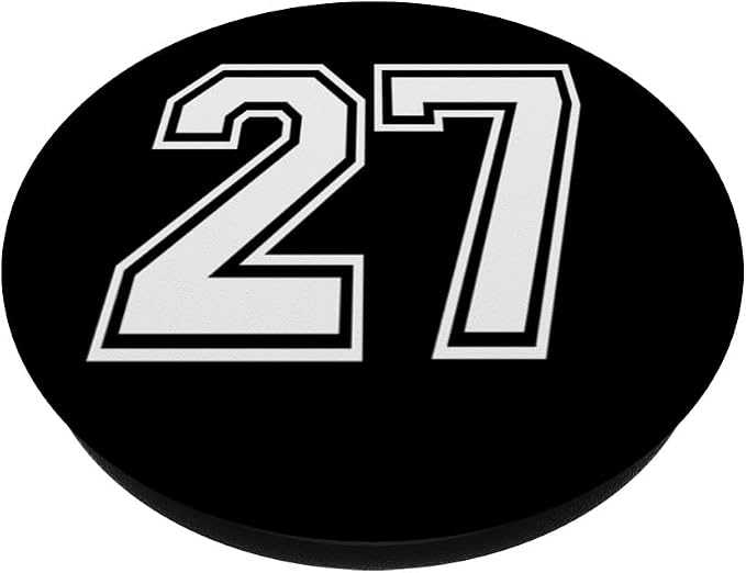 Number 27 in White PopSockets Adhesive PopGrip