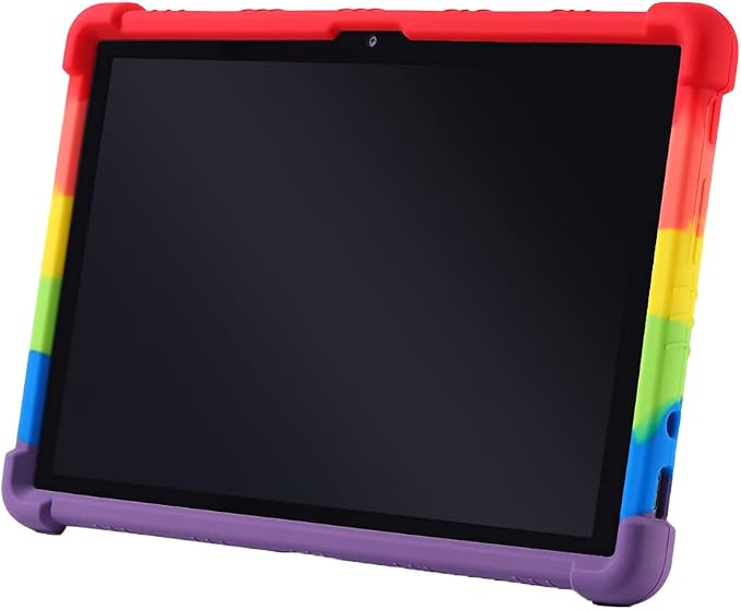 Case for Lenovo 10e Chromebook 10.1 inch Tablet Soft Silicone Adjustable Stand Shockproof Rubber Shell Protective Cover (Black)