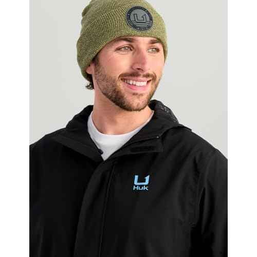 HUK mens Storm Heavy Duty Rain Jacket 2.0, Waterproof, Windproof, Breathable Rain Coat for Fishing and Outdoor Activities