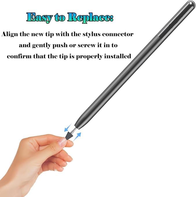Alovexiong Tab Pen Pro Tips Replacement Compatible with Lenovo Tab Pen Pro 4096 Pressure Sensitivity Wear-Resistant Grey