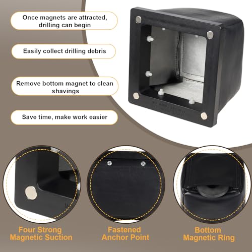 Magnetic Shaving Catcher Dirt Bag, Magnetic Drill Shaving Catcher, Electrical Drill Catcher Dirt Bag for Magnetic Metal Shavings on Electrical Panels