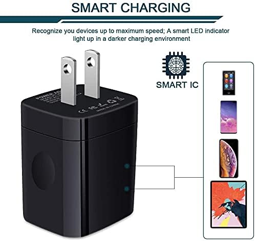 Wall Charger AILKIN 3.1A MultiPort Fast Charger Plug Travel Home Power Adapter Quick Charging Block Base Boxed for iPhone 15 14 13 12 11 10 8 7 Pro Max Mini Samsung Galaxy Pixel Kindle USB Brick