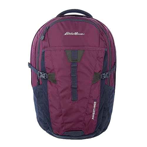 Eddie Bauer Adventurer Backpack with Organization Compartments and Hydration/Laptop Compatible Sleeve, Women's Adventurer - Dark Plum, 30L