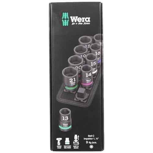 Wera 5004580001 Belt C Impaktor 1 Socket set, 1/2" drive, 9 pieces