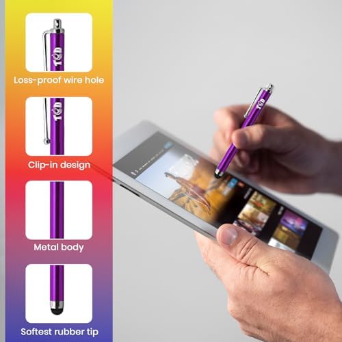 TCD 100 Pack Stylus Pen for iPad High Precision Universal Capacitive Bulk Digital Stylus Pen – Compatible w/iPhone Tablet Touchscreen Laptop – Rubber Tip Black Styluses for All Touch Screen Devices