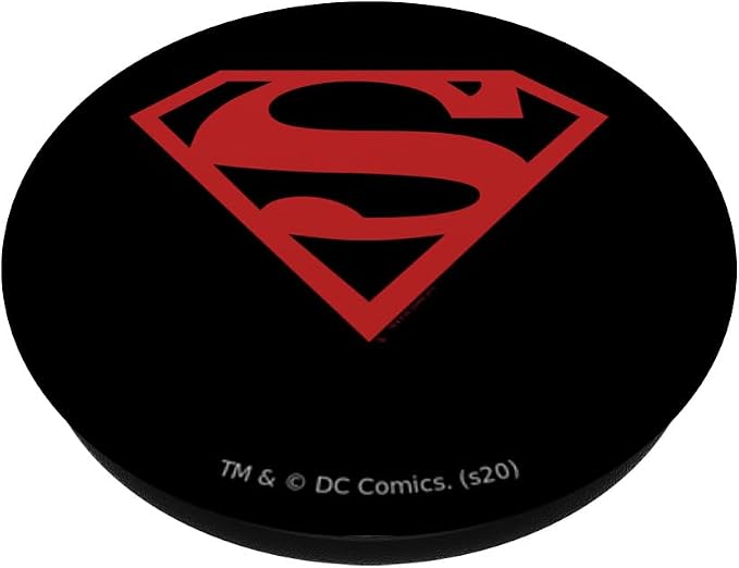 Superman Red on Black Shield PopSockets Adhesive PopGrip