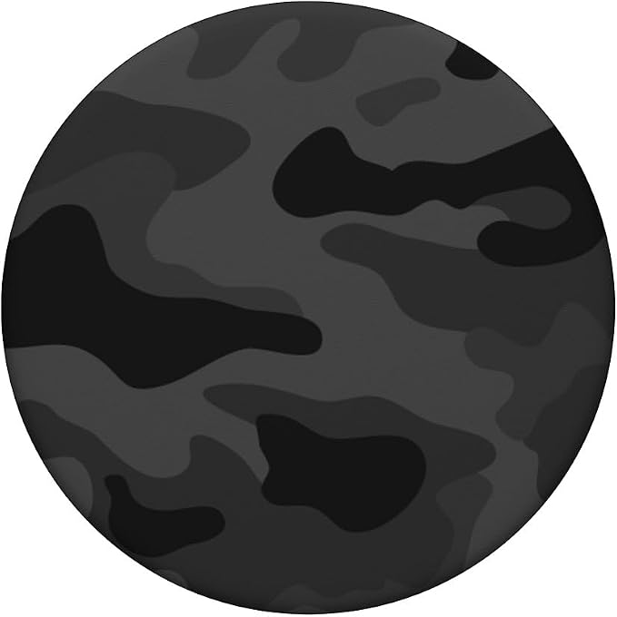 Cute Black Camo Pattern darck Grey Design for Boys Girls PopSockets Adhesive PopGrip