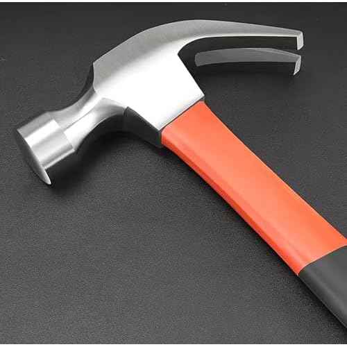 Claw Hammer, 11 Oz Forged Steel Stubby Tack Hammer with Shock-absorbing Leather Handle for Driving and Pulling Out Nails (1)
