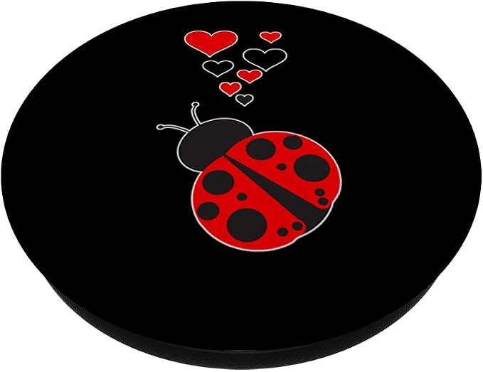 Cute Ladybug Hearts - I Love Ladybugs OK? PopSockets Adhesive PopGrip