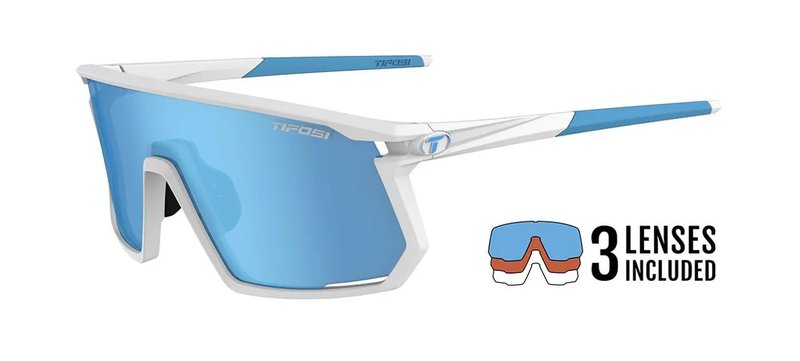 Tifosi Optics Moab Sunglasses (Matte White (Clarion Blue/AC Red/Clear))
