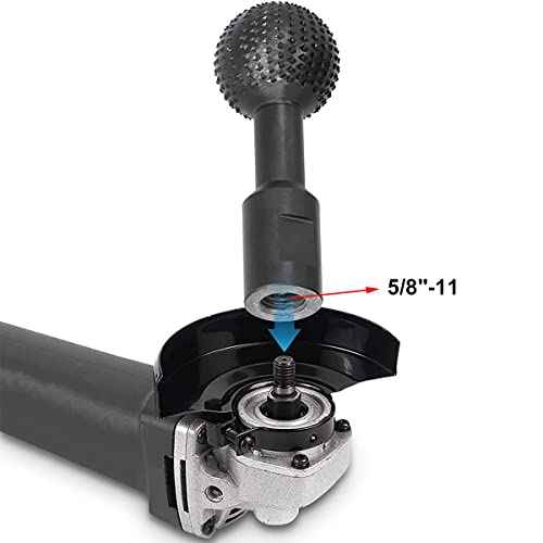 2 Pcs Sphere Rotary Burr with 5/8-11 Threads for 4 1/2 and 5 Inch Angle Grinder, Wood Carving Burrs for Carving Grinding Polishing Engraving
