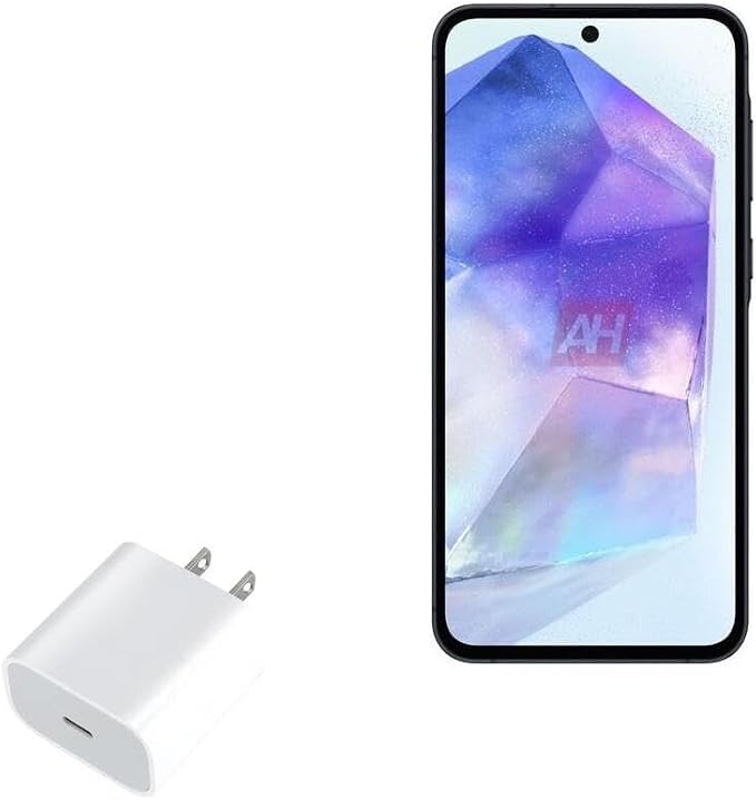BoxWave Charger Compatible with Samsung Galaxy A55 - PD GAN miniCube (30W) 30W Tiny PD GAN Type-C Wall Charger - Winter White