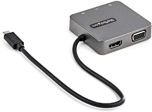 StarTech.com USB-C Multiport Adapter - USB 3.1 Gen 2 Type-C Mini Dock - USB-C to 4K HDMI or 1080p VGA Video - 10Gbps USB-A USB-C, GbE - Portable Travel Laptop Dock - Works w/Thunderbolt 3, TAA