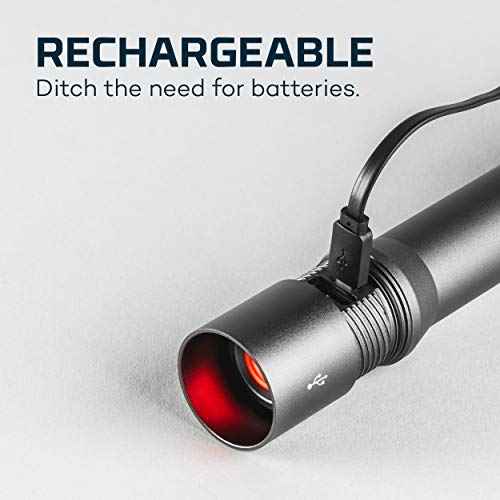 NEBO Davinci 2000 Flashlight & Portable Charger | 2000 Lumens, 4 Light Modes, USB Rechargeable Power Bank, Waterproof, Super Bright LED Camping Light, Includes Charging Cable