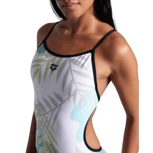 ARENA Womens Performance Women's Light Floral Lace Back Swimsuit