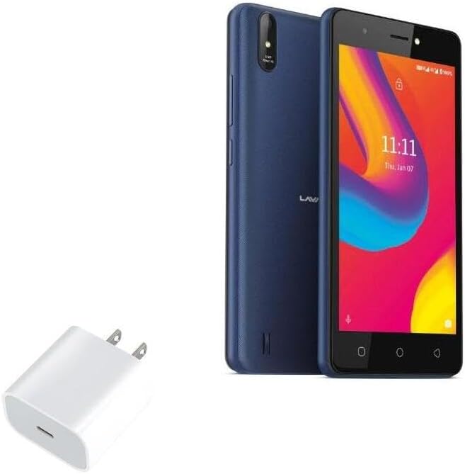 BoxWave Charger Compatible with Lava Z1 - PD GAN miniCube (30W) 30W Tiny PD GAN Type-C Wall Charger - Winter White