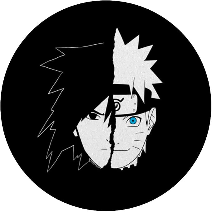 Naruto Sasuke Split Face Anime PopSockets Adhesive PopGrip