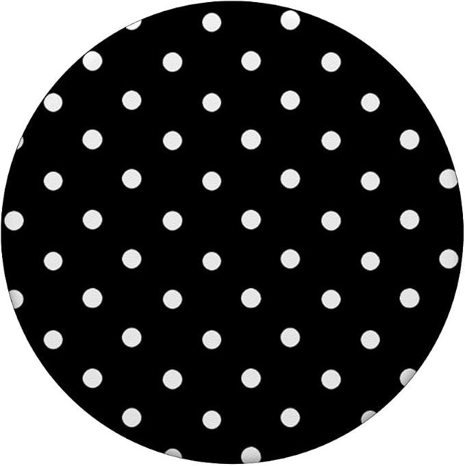 Black White Polka Dots Retro 70s 80s Classic Women Gift PopSockets Adhesive PopGrip