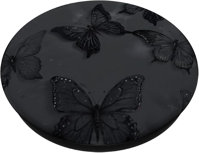 Cute Butterfly Black Butterflies Pattern PopSockets PopWallet for MagSafe