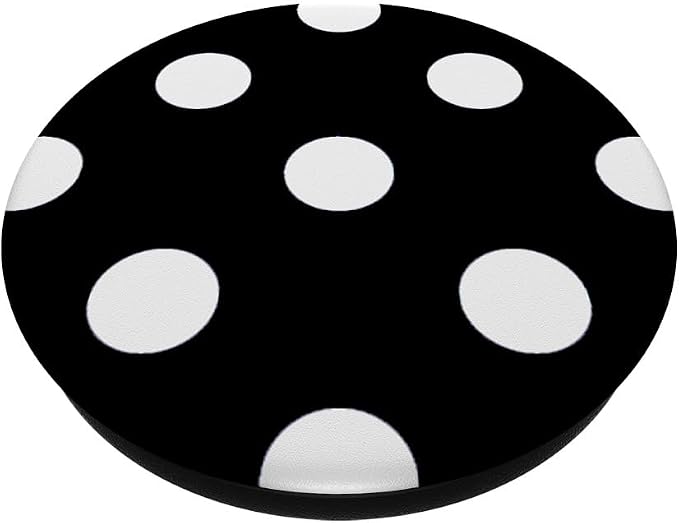 Polka Dot Black and White Pattern PopSockets Adhesive PopGrip