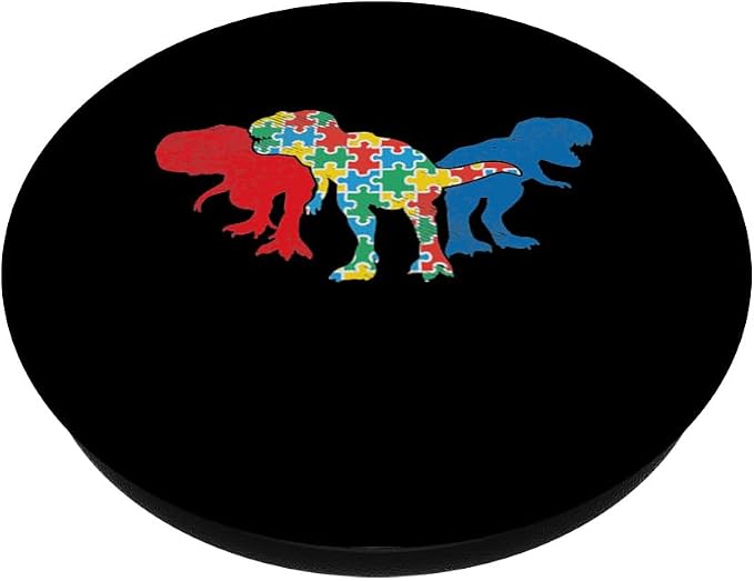 T-Rex Dinosaurs Puzzle Dino Autism Awareness ASL Girls Boys PopSockets Swappable PopGrip