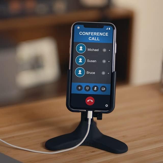 WeatherTech DeskFone - Universal Desktop Cell Phone Holder (Black Metal Knobs)
