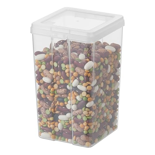 IRIS USA Food Storage Containers with Flip-Top Lid, 2.7 Qt - 6 Pack, Clear Stackable Food Containers for Kitchen & Pantry Organization, BPA-Free, Food Grade Plastic For Flour, Sugar, Dry Food, Grain - size: Food Grade Medium - 6 Pack
