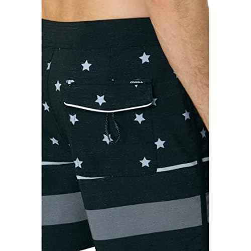 O'NEILL CLOTHING Men's Hyperfreak 19' Boardshorts, Black, Size 31