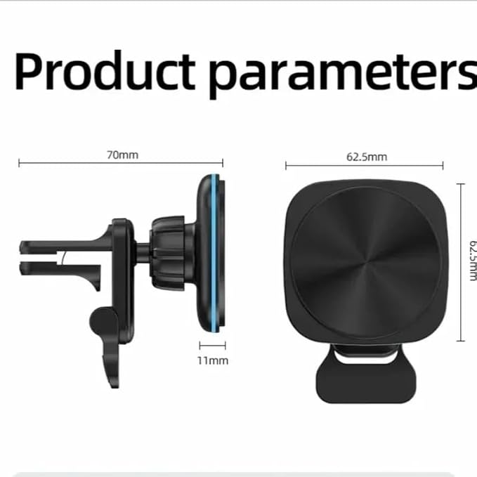 RGB LED Magnetic Wireless Charger Car Phone Holder Stand Car Mount for iPhone 17 16 15 14 16 12 Pro Max Car Fast Charging Station (White with Cable)