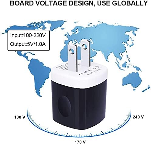Wall Adapter 10 PackUorMe 1A 5V Single Port Charger Power USB Plug Charging Cube Block Box Compatible iPhone 14 13 12 SE 11 Galaxy S23 Ultra S22 S21 FE S10e S9 A13 A03s A71 A51 Note20 Google 8A 7A