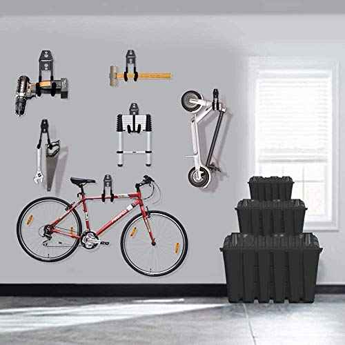 Garage Hooks, 12 Pack Wall Storage Hook Includes 2 Extension Cord Holder, Utility Organization, Heavy Duty Wall Mount Hangers for Hanging Bike, Ladder, Garden Tools
