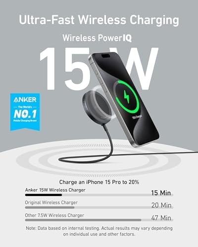 Anker MagSafe Charger Compatible with Anker MagGo 2-in-1 Charging Station
