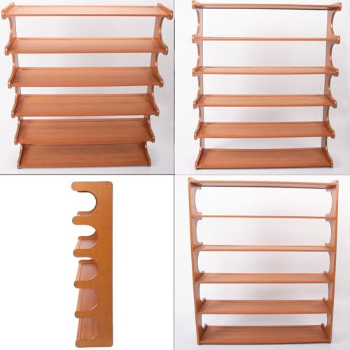 Shoe Rack,6 Tier Shoe Organizer Storage Shelf,Bamboo Narrow Shoe Closet,Small Space Shoe Rack,for Entryway Closet 26.77×7.48×32inch - size: 6 Tier-26.77" Wide