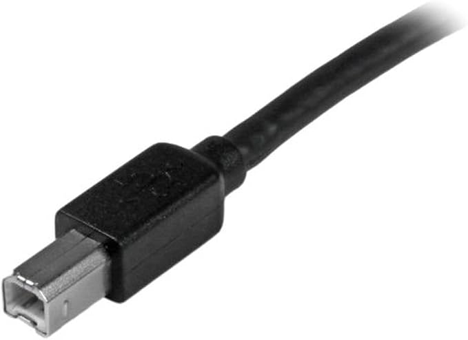 StarTech 30ft Active USB 2.0 Cable USB-A to USB-B Black (USB2HAB30AC) | Printer cable Cord Extension Male to Male Built-in equalizing chip for 30ft USB 2.0 connections