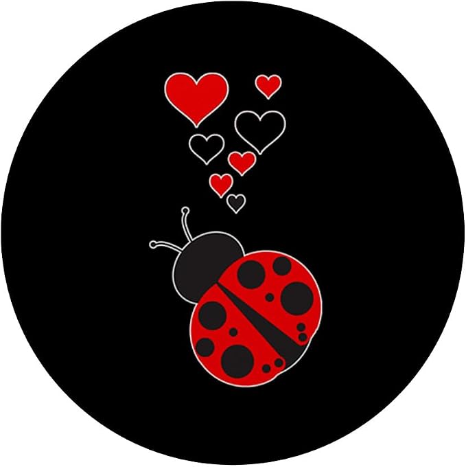 Cute Ladybug Hearts - I Love Ladybugs OK? PopSockets Adhesive PopGrip