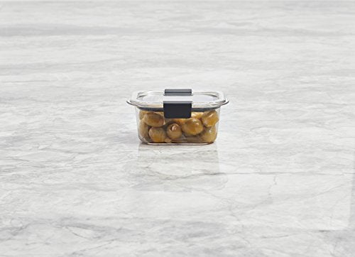 Rubbermaid Brilliance Food Storage Container, Small, 1.3 Cup, Clear 1991155 - size: 1.3 Cup