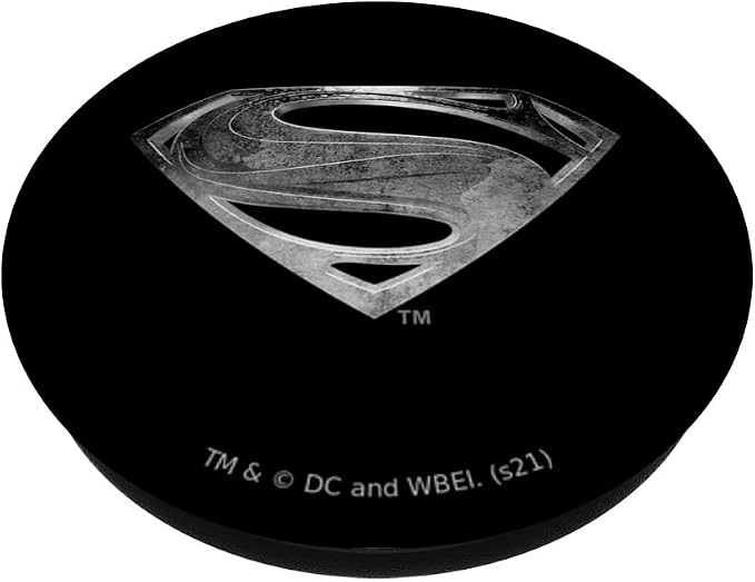 Zack Snyder's Justice League Superman Symbol Black Suit PopSockets Adhesive PopGrip