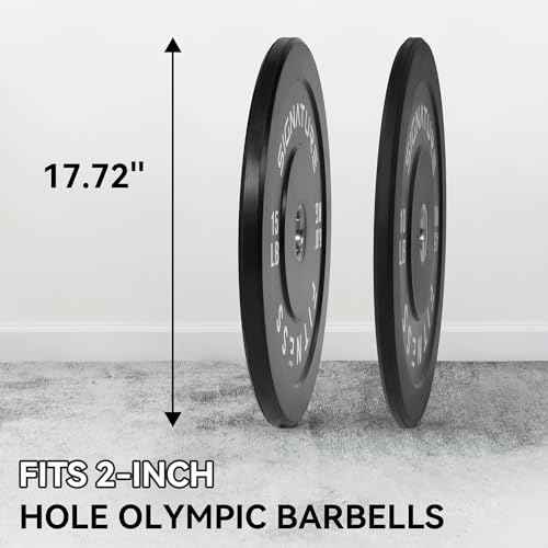 Fitvids 2" Olympic Bumper Plate Weight Plates with Steel Hub sets, Multiple Options