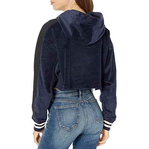 Champion Women's Corduroy Cropped Po Hood W/Reverse Weave