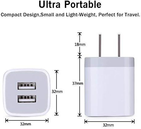 Fast Charging BlockGiGreen 5Pack Dual Port USB Outlet Plug Wall Charger | 2.1A USB Power Cubes Compatible iPhone 17e/16/15 Pro Max/14/13/12/XSamsung Galaxy A17 5G/A36/A16/A35/S26/S25/A54/S24Pixel10