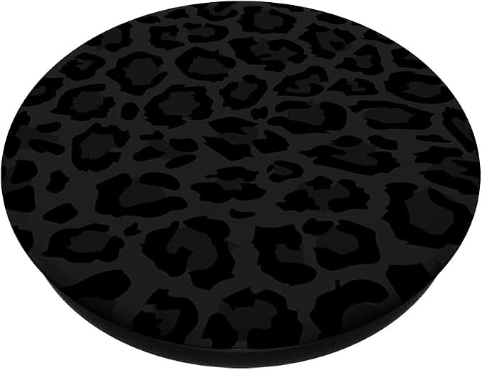 Black Gray Cheetah Print Leopard Skin Pattern PopSockets Adhesive PopGrip