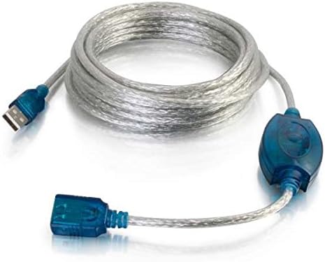 C2G 52107 USB A to A Long USB Extension Cable 6.56 Feet (2 Meters) Black (Pack of 2)