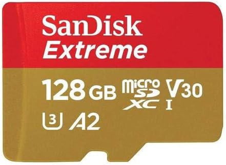 SanDisk 128GB Micro SDXC Memory Card Extreme Works with GoPro Hero 8 Black, GoPro Max 360 Action Camera U3 V30 4K A2 Class 10 (SDSQXA1-128G-GN6MN) Bundle with (1) Everything But Stromboli Card Reader