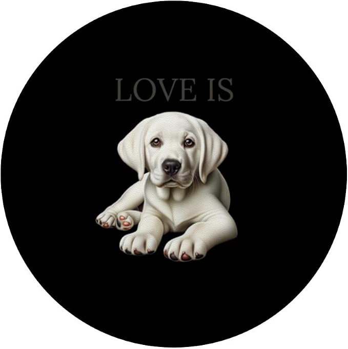 White Labrador Retriever Shirt Lab Tee Dog Mom Dad Puppy PopSockets Standard PopGrip