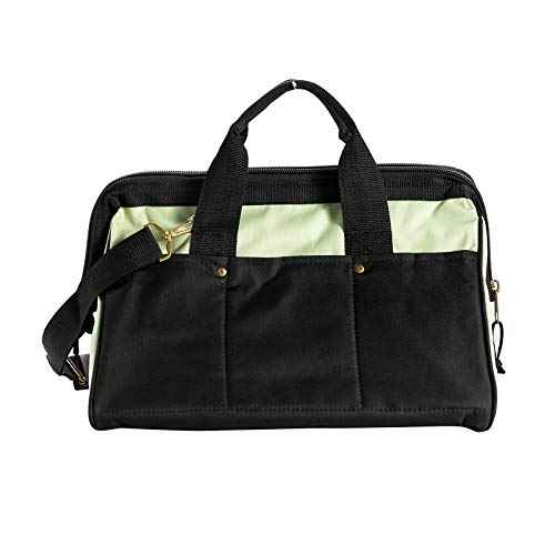 Jetech 17.5-Inch Heavy-Duty Electrician Tool Bag, Waterproof Top Wide Mouth Tools Storage Bag with Adjustable Shoulder Strap MultiPurpose Organizer Bag for Construction Gardening Man