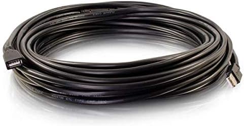 C2G 52107 USB A to A Long USB Extension Cable 6.56 Feet (2 Meters) Black (Pack of 2)