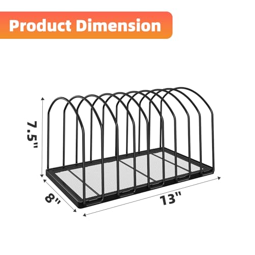 Simple Trending 2 Pack 9 Section Metal File Sorter Organizer for Desk Home Office, Black - style: 2BK- 7 Section Black